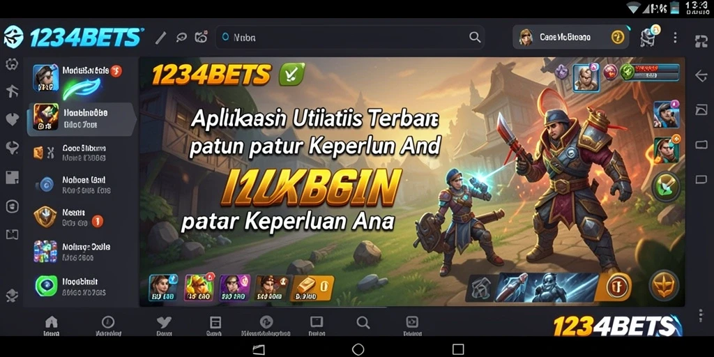 Tampilan antarmuka utama 1234BETS yang intuitif dan efektif.