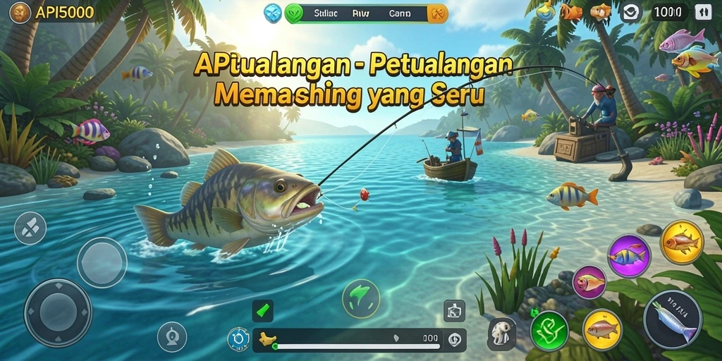 Screenshot dari gameplay memancing yang seru di API5000.