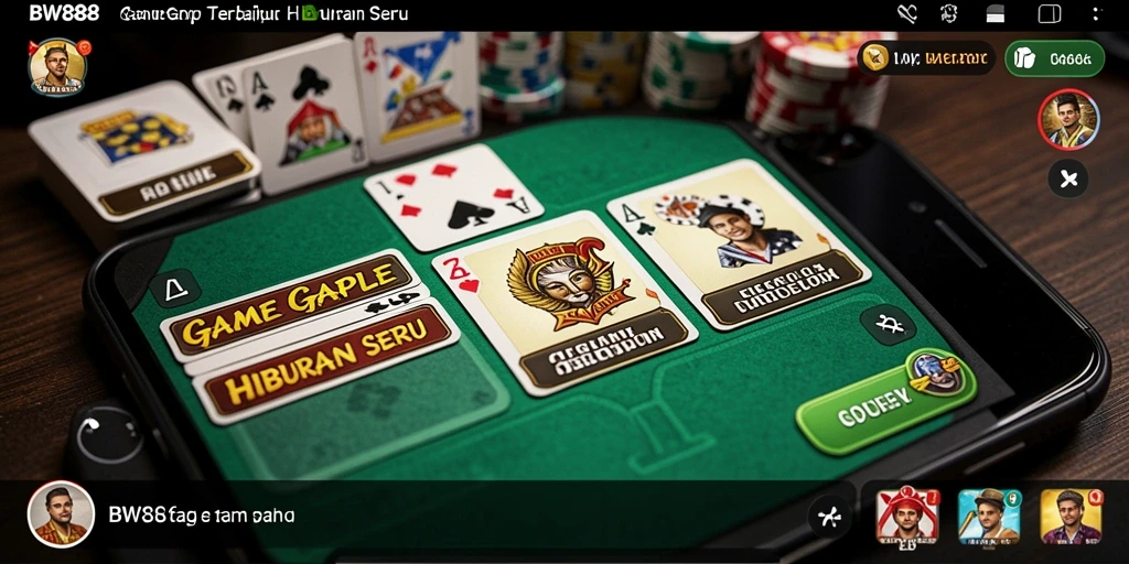 Screenshot gameplay BW888 yang menarik dengan suasana Gaple.