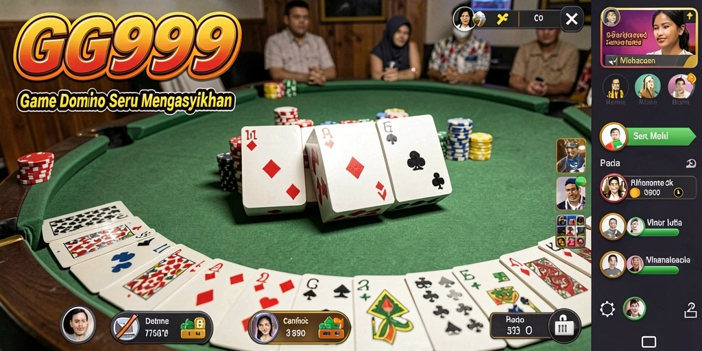 Screenshot gameplay GG999 menunjukkan aksi permainan Domino yang menyenangkan.