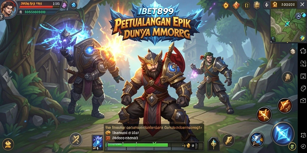 Tampilan mendebarkan dari gameplay seru IBET899 di dunia MMORPG.