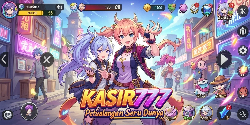 Tampilan gameplay seru dalam KASIR777 yang penuh warna.