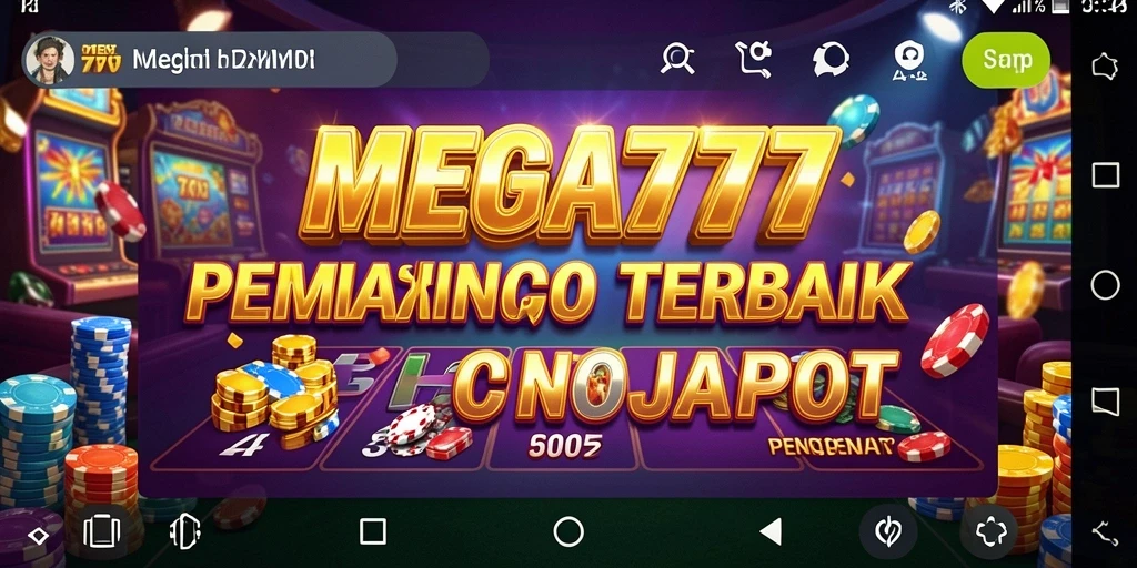 Tangkapan layar gameplay MEGA777 menampilkan keseruan permainan slot kasino.