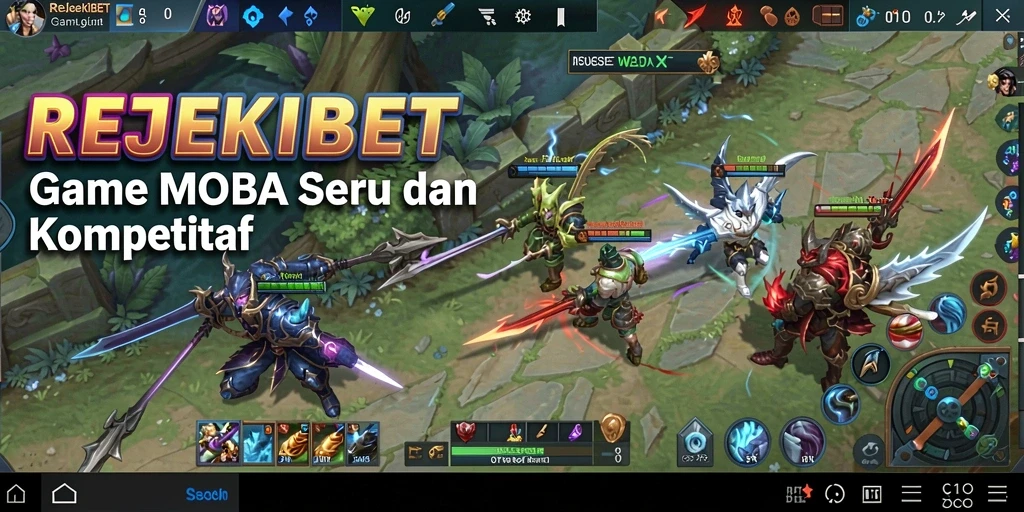 Tampilan gameplay REJEKIBET yang mendebarkan dengan aksi tim yang intens.