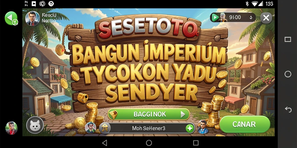 Gameplay SESETOTO yang menarik dengan berbagai elemen manajemen bisnis.