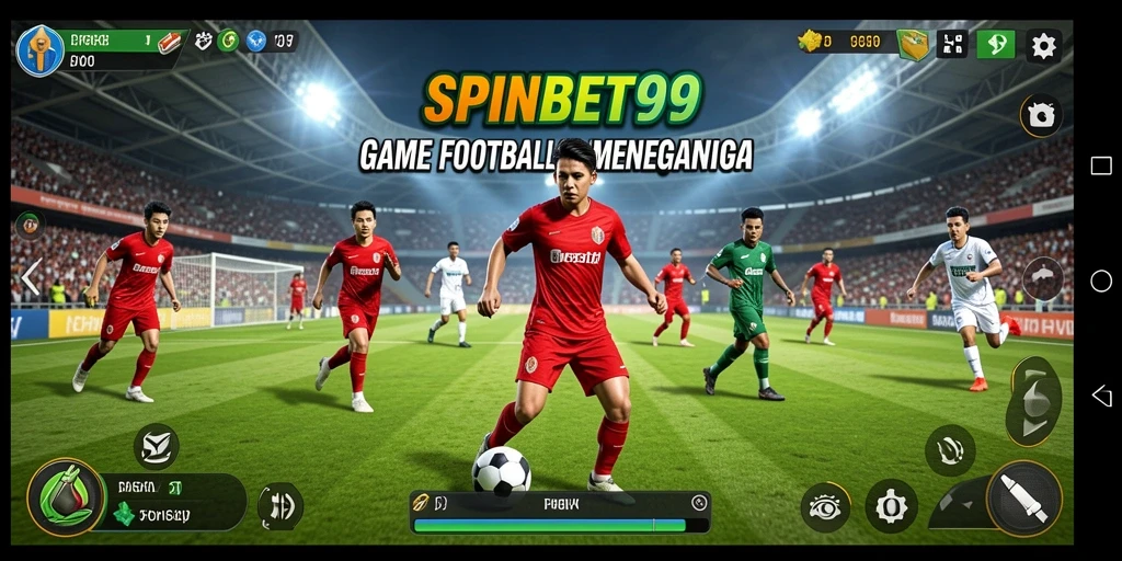 Screenshot gameplay SPINBET99 menunjukkan aksi pertandingan Football yang seru.
