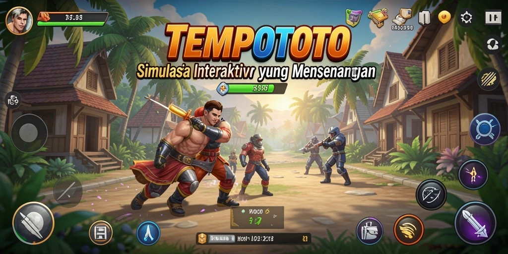 Tampilan gameplay TEMPOTOTO dengan interaksi dan manajemen yang menarik.