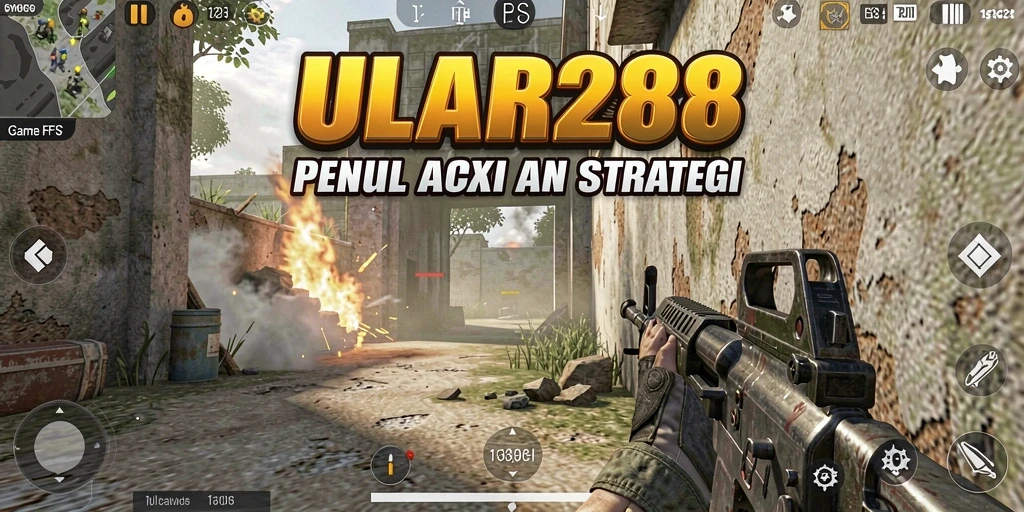Screenshot gameplay ULAR288 menampilkan pertempuran FPS yang seru.