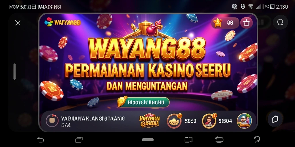 Screenshot utama WAYANG88 menunjukkan aksi seru dalam permainan Kasino.