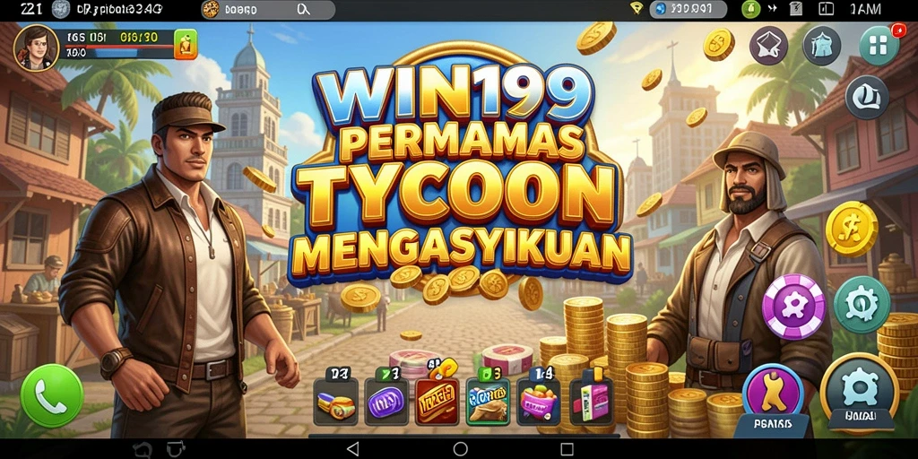 Screenshot gameplay WIN199 yang menampilkan aspek pembangunan bisnis.